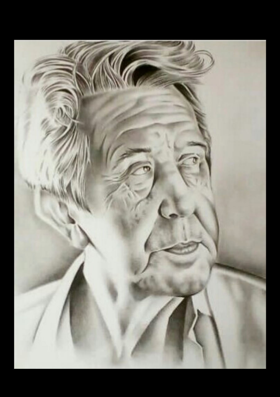 Desenho de um idoso